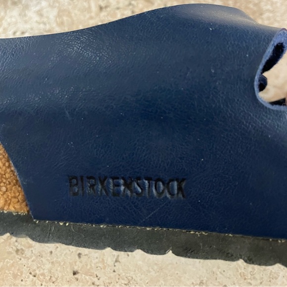 Birkenstock Unisex Youth Navy Blue Leather Sandals Size 33 (210 C2) US 2 - Picture 5 of 7
